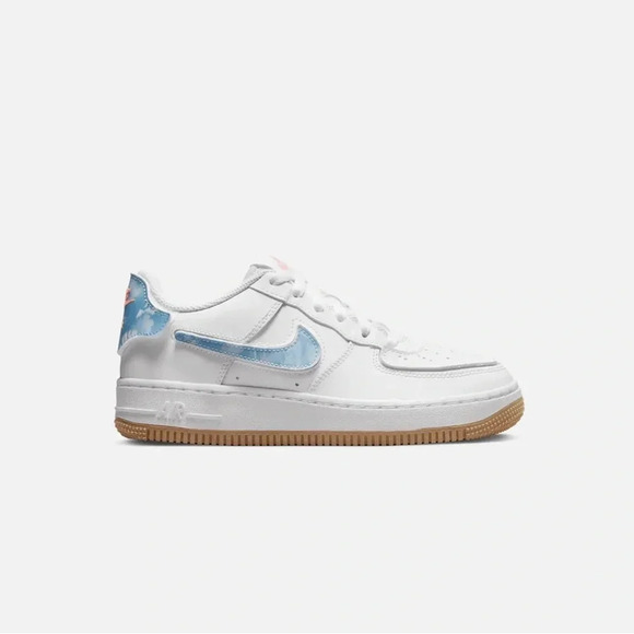! AIR FORCE 1 GS 'WHITE BLEACHED CORAL CLOUDS 7 y - Picture 5 of 9